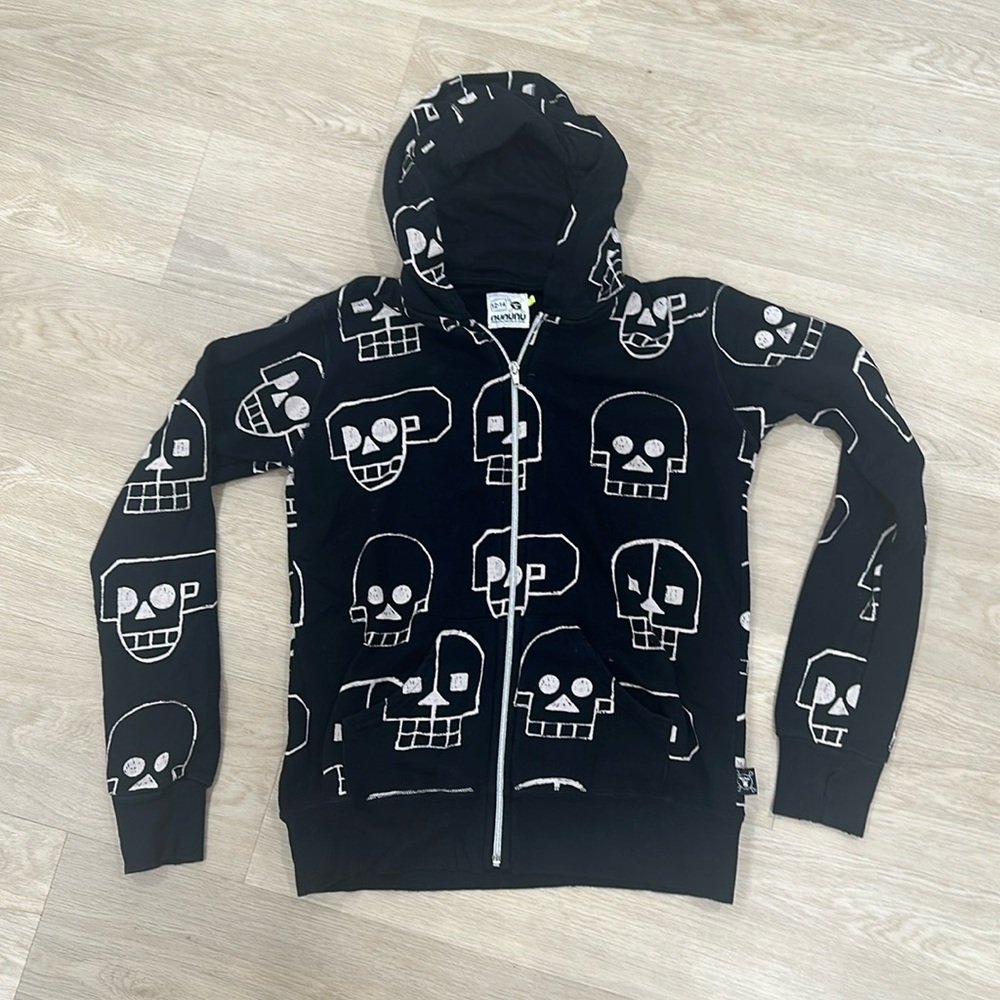 NUNUNU sweatshirt hood zip up boys sz 12/14